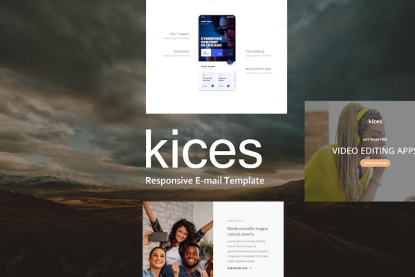 kices Mail – 响应式电子邮件模板 – 适用于Mailster和MailChimp的在线访问邮件主题