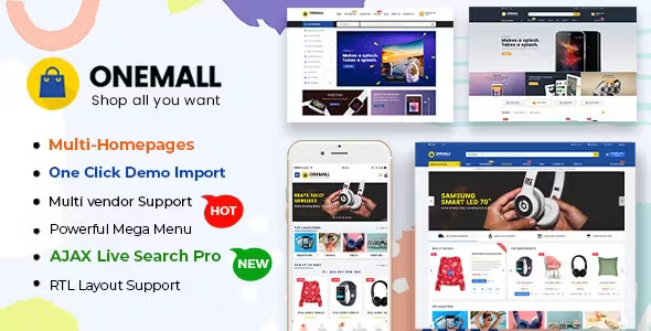 Fixed* OneMall v1.9.2 电子商务市场 WooCommerce WordPress主题（含移动端布局）