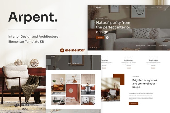 Arpent – 室内设计与建筑Elementor模板套件