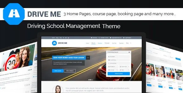 Driveme v1.5.3.1 驾驶学校WordPress主题 - 专业驾校网站模板