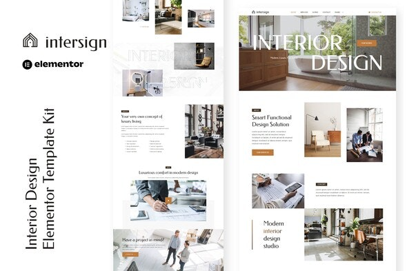 InterSign – 室内设计与建筑Elementor模板套件