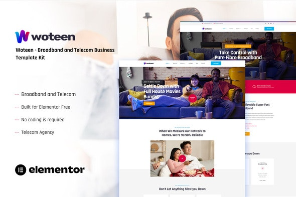 Woteen – 宽带与电信业务模板套件（Broadband & Telecom Business Template Kit）