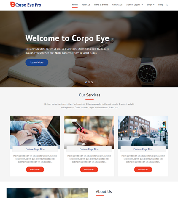 Corpo Eye Pro v2.3.1 - 专业企业WordPress主题，打造现代化商业网站