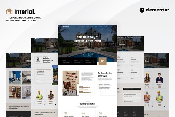 Interial – Interior & Architecture Elementor Template Kit - 室内设计与建筑Elementor模板套件