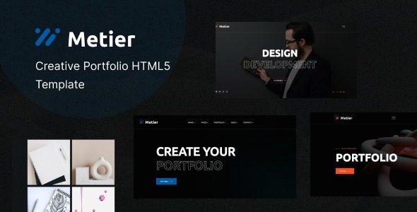 Metier v1.0 个人作品集HTML模板 - 专业创意展示主题