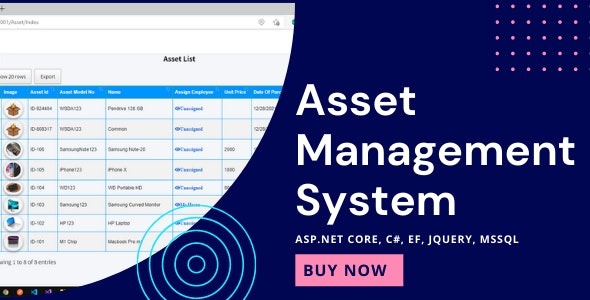 Asset Management System with Barcode v2.0.0 ASP.NET Core | EF Core | .NET Core 6.0 - 条码资产管理系统