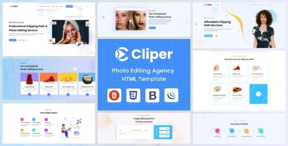 Cliper v1.0 图片编辑机构HTML模板 - 专业图像处理与设计解决方案