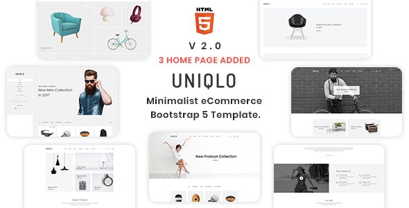 Uniqlo v2.0.1 Minimal HTML Template - 极简电子商务HTML模板