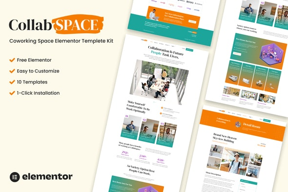 Collabspace – 协作空间Elementor模板套件