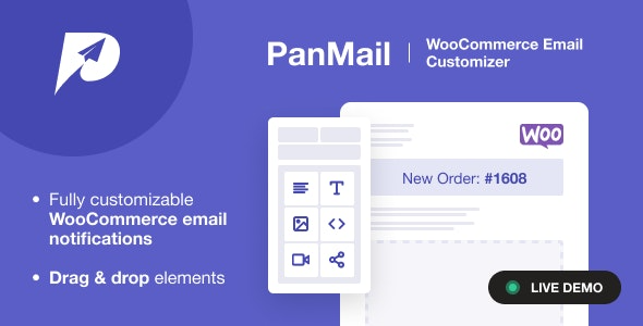 PanMail v1.1.0 WooCommerce Email Customizer - WooCommerce电子邮件自定义工具