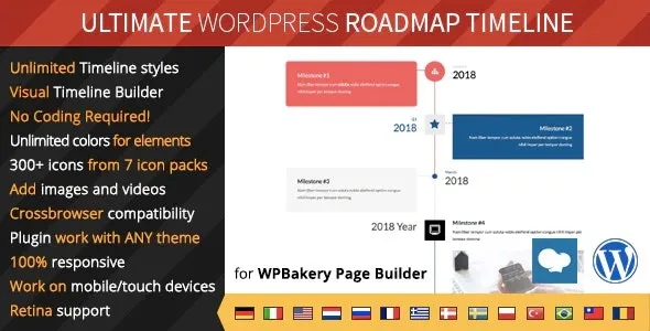 Ultimate Roadmap Timeline v1.0.1 - 响应式WordPress时间轴插件
