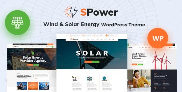 SPower v1.0 Wind & Solar Energy WordPress Theme - 风能与太阳能能源WordPress主题