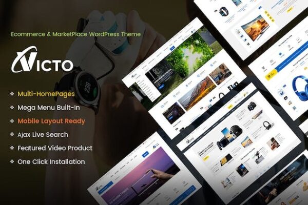 Victo v1.4.16 数字市场WordPress主题 - 电子商务市场解决方案