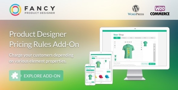 Fancy Product Designer Pricing Add-On v1.0.9 - WooCommerce/WordPress高级产品设计器定价扩展插件