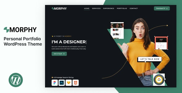 Morphy v1.0 Personal Portfolio WordPress Theme - 个人作品集WordPress主题