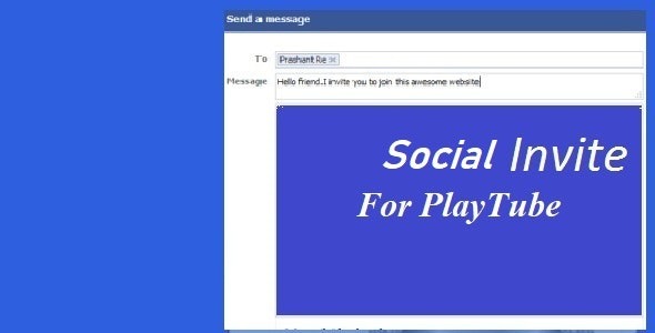 Social Invite For Playtube v3.0 - PlayTube的Facebook邀请插件