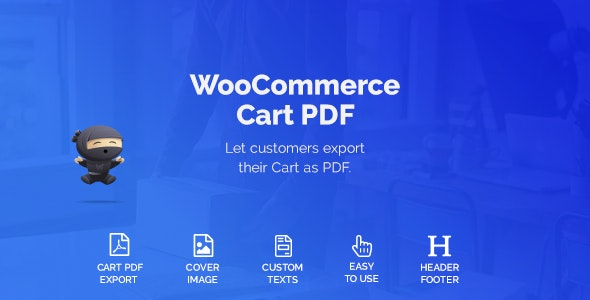 WooCommerce Cart PDF (v1.2.1) - 将购物车内容导出为PDF的WordPress插件