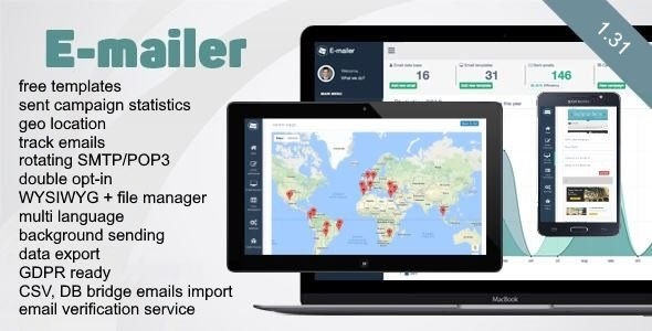 E-mailer (v1.31) 电子邮件营销系统，带分析功能和地理位置追踪