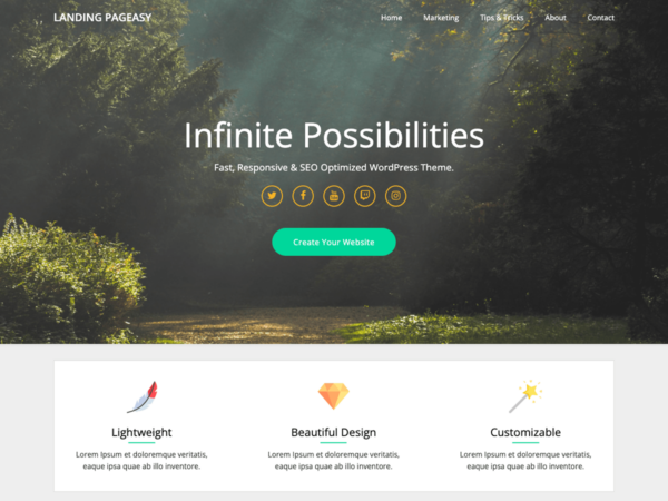 Landing Pageasy v116.8 Superb Themes - 卓越的WordPress着陆页主题