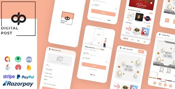 AdBanao (v8.0) Digital POSTER Hub Or brandspot 365 clone- 节日海报制作工具