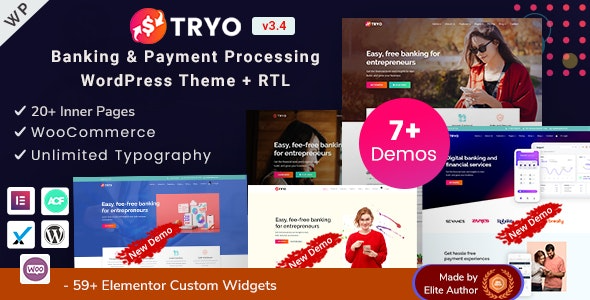 Fixed* Tryo (v3.4) 银行、汇款和货币兑换WordPress主题