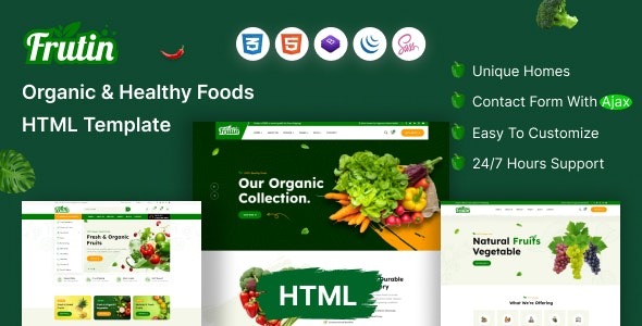 Frutin (v1.0.0) 有机健康食品HTML模板