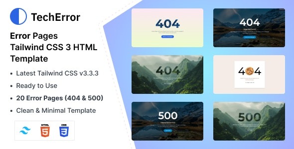 TechError (v1.0.0) 错误页面HTML模板