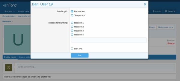 Easy User Ban 2 by Siropu (v2.1.1) Xenforo - 轻松用户封禁插件