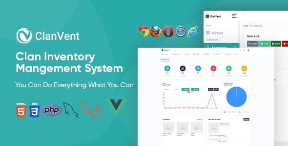 Fixed* ClanVent (v3.3) 条码库存管理系统 | POS | 账户管理系统