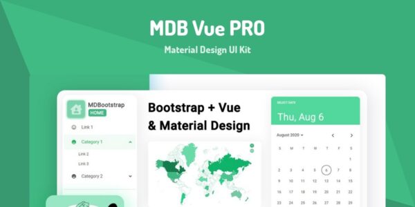MDB 5 Vue PRO Advanced (v3.2.0) - 专业Vue.js高级UI组件库