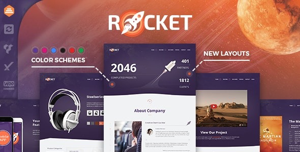Rocket (v2.9.3) 创意多功能WordPress主题