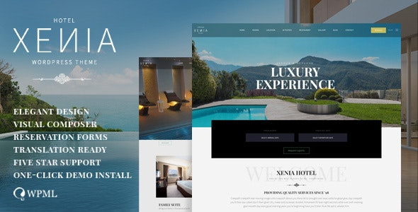 Hotel Xenia (v2.7.6) 度假村及预订WordPress主题
