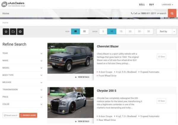 uAutoDealers v2.6.1 Auto Classifieds And Dealers Script - 汽车分类与经销商脚本