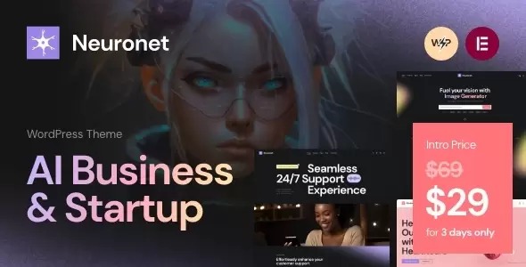 Neuronet (v1.7) AI商业与创业WordPress主题