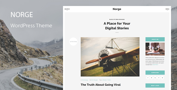Norge (v1.9) Blog WordPress Theme - 响应式博客WordPress主题