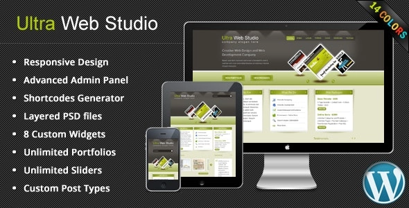 Ultra Web Studio (v2.19) 博客与作品集WordPress主题