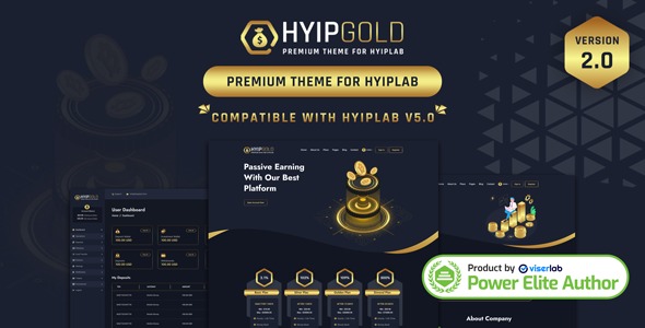 HyipGold v2.0 Premium Theme For HYIPLAB - 高收益投资平台HYIPLAB专用高级主题