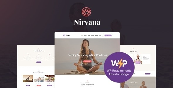 Nirvana (v2.1) 瑜伽工作室和健身俱乐部WordPress主题