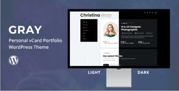 Gray v1.0 Personal Portfolio WordPress Theme - 个人作品集WordPress主题