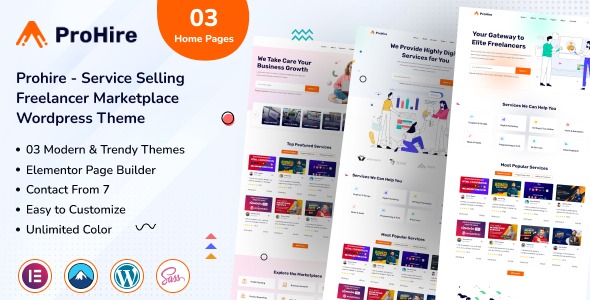 Prohire (v1.0) 服务销售市场WordPress主题