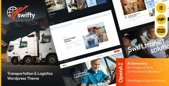 Swifty v1.0 Transportation & Logistics WordPress Theme - 高效物流运输WordPress主题