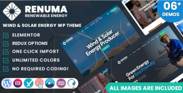 Renuma v1.2 Wind & Solar Energy WordPress Theme - 风能与太阳能能源企业WordPress主题