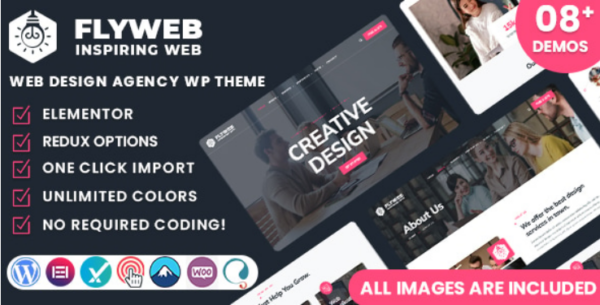 Flyweb v1.2 网页设计机构WordPress主题 - 专业响应式网站模板