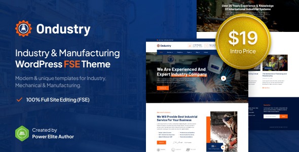 Ondustry v1.0.0 Industry & Manufacturing FSE WordPress主题 - 工业与制造业全站编辑WordPress主题