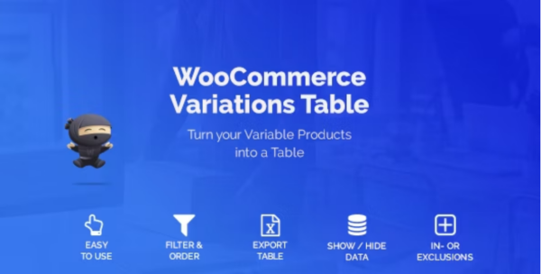 WooCommerce Variations Table (v1.3.13) - WooCommerce变体表格插件
