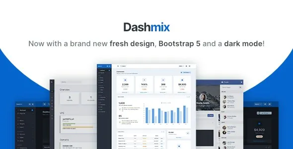 Dashmix (v5.10) Bootstrap 5 后台管理仪表板模板与 Laravel 8 入门套件