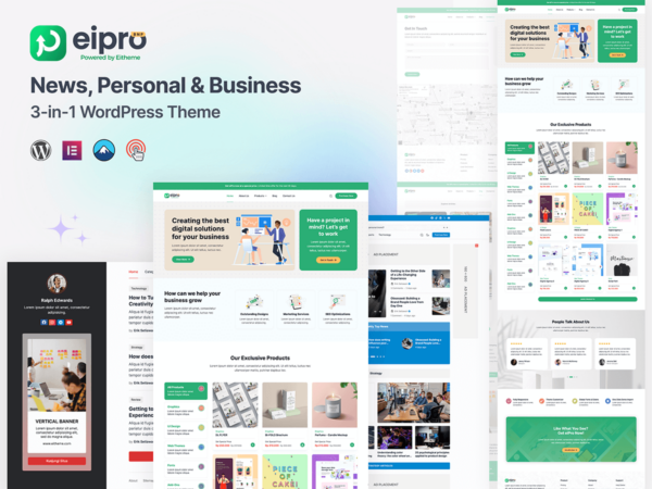 eiPro v1.2.6 新闻、个人与企业WordPress主题