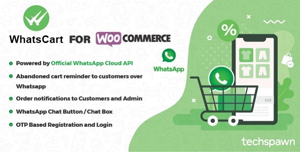WhatsCart v1.1.0 - WooCommerce的WhatsApp购物车恢复、订单通知、聊天框和OTP插件