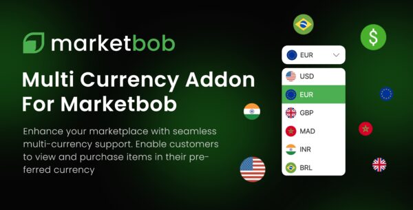 Multi-Currency Addon For Marketbob v1.0 - Marketbob多货币插件
