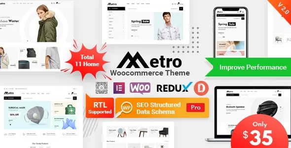 Fixed* Metro (v2.11) 极简 WooCommerce WordPress 主题